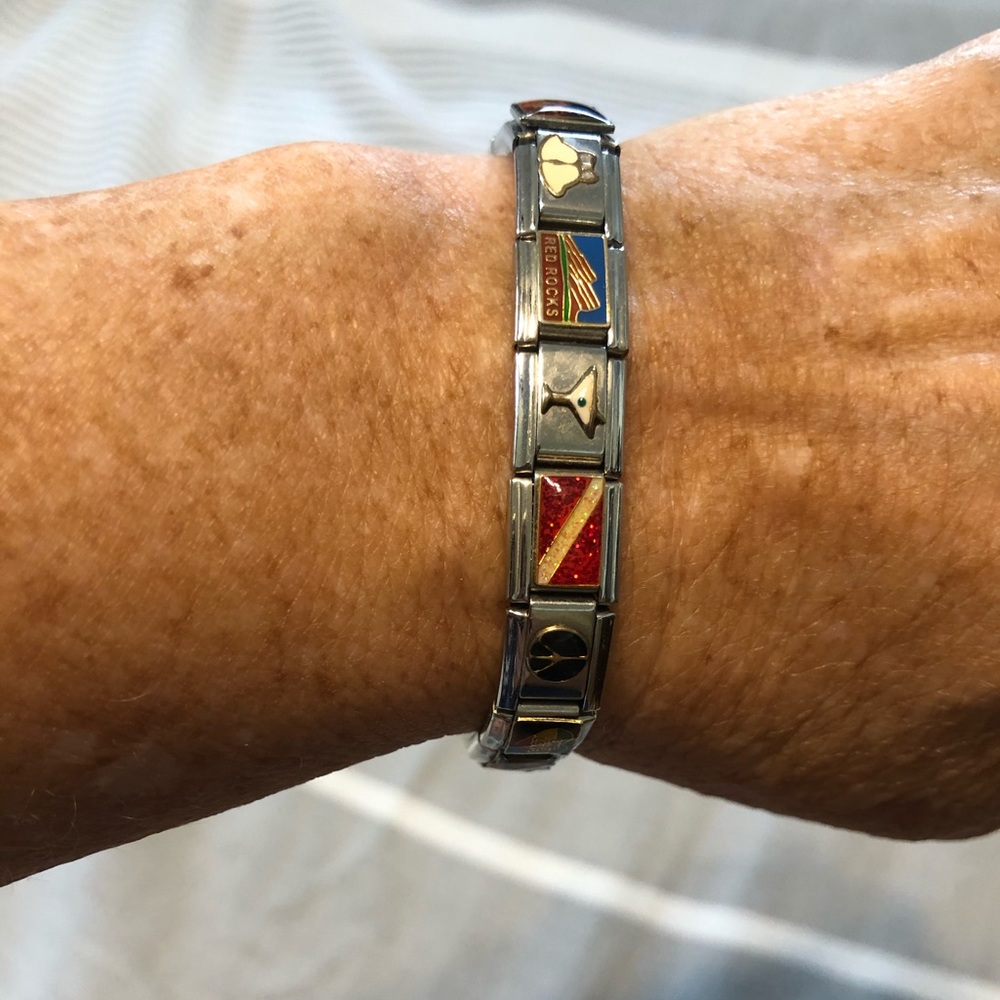 Italian charm stretch bracelet with all charms